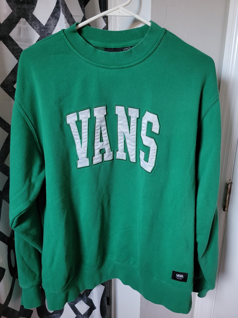 Vans Green Crewneck Sweatshirt with White Logo